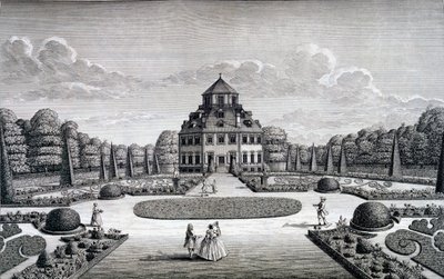 Ansicht des Hauses und Gartens von Frydenlund von Nicolaes Jansz Visscher
