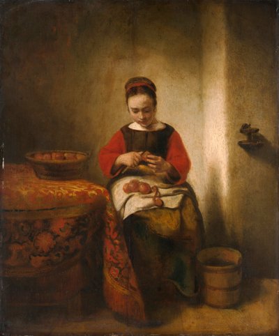 Apfelschale, um 1655 von Nicolaes Maes