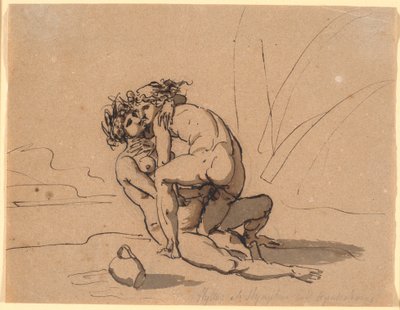 Hylas von den Nymphen umarmt von Nicolai Abildgaard