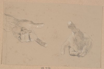 Zwei Studien einer Hand von Nicolai Abildgaard