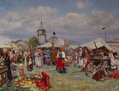 Russischer Jahrmarkt von Nicolai Karlovich Grandkovskii