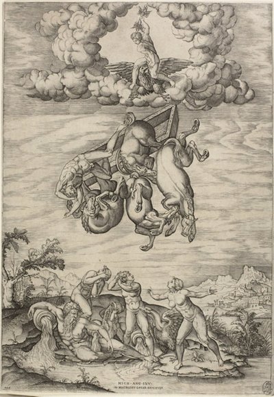 Der Sturz des Phaeton von Nicolas Beatrizet