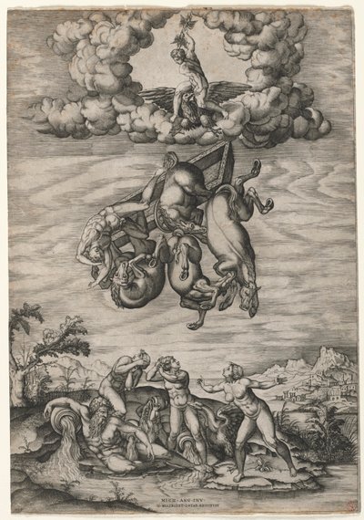 Der Sturz des Phaeton von Nicolas Beatrizet