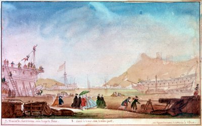 Die Marina von Brest, um 1750-1810 von Nicolas Marie Ozanne