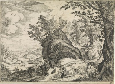 Berglandschaft mit einer Kirche von Nicolas Moillon