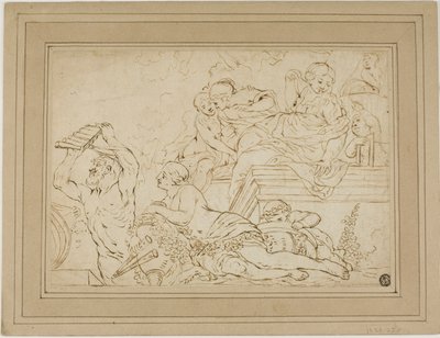 Szene mit Nymphen und Satyr von Nicolas Pierre Loir
