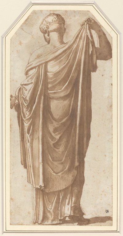 Römische Frauenstatue von hinten gesehen von Nicolas Poussin