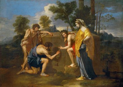 Hirten in Arkadien (Et in Arcadia ego) von Nicolas Poussin