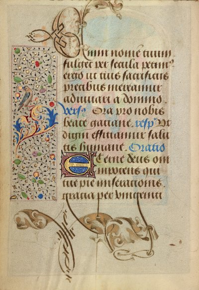 Dekorierte Textseite von Nicolas Spierinc