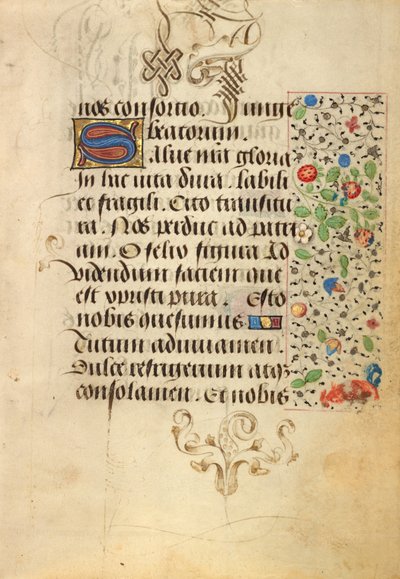 Dekorierte Textseite von Nicolas Spierinc