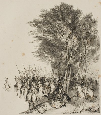 Lanzenreiter auf dem Marsch von Nicolas Toussaint Charlet