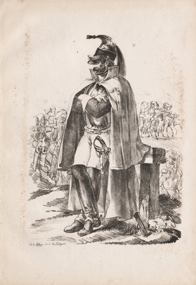 Militärische Kostüme: Kavallerist, 1814-1818 von Nicolas Toussaint Charlet