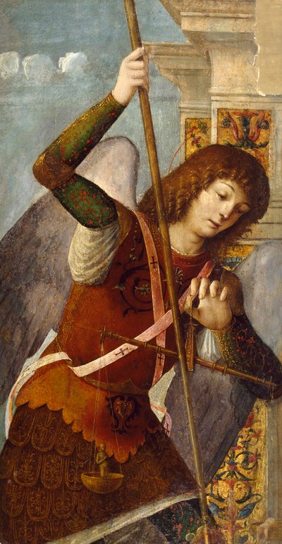 Triptychon-Panel mit dem Erzengel Michael von Nicolo Rondinelli
