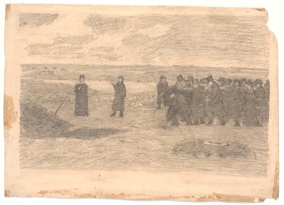 Beerdigung auf einem westjütischen Friedhof von Niels Jakob Jakobsen Bjerre