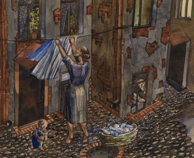 Alter Innenhof, 1930 von Nikolay Ivanovich Evgrafov