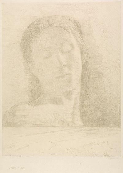 Geschlossene Augen von Odilon Redon
