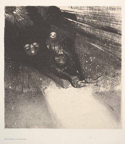 Scheußliche Larven, 1896 von Odilon Redon