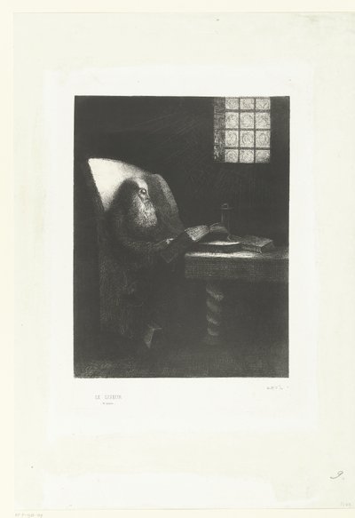 Der Leser, 1892 (Druck) von Odilon Redon