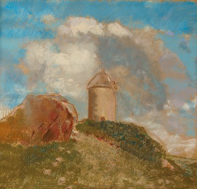 Die Windmühle, um 1880 von Odilon Redon