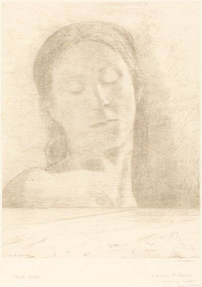 Geschlossene Augen von Odilon Redon