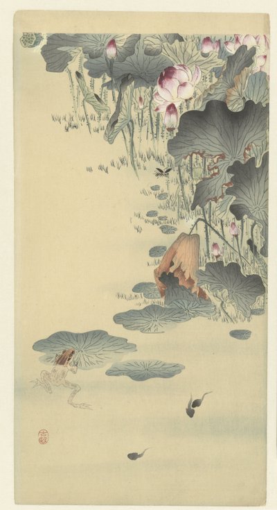 Frosch und Kaulquappen von Ohara Koson