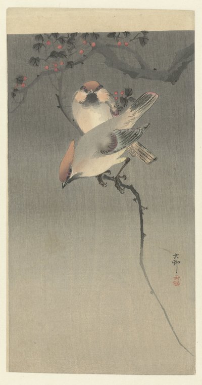 Seidenschwänze von Ohara Koson