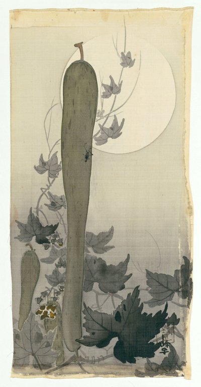 Wilde Gurke mit Vollmond von Ohara Koson