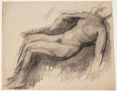 Liegendes weibliches Modell von Oluf Hartmann