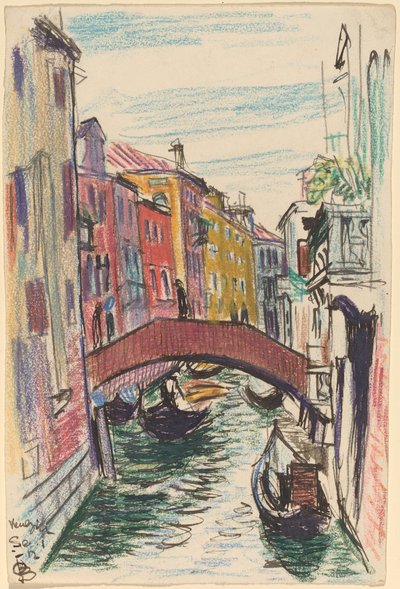 Kanal, Venedig von Oscar F. Bluemner