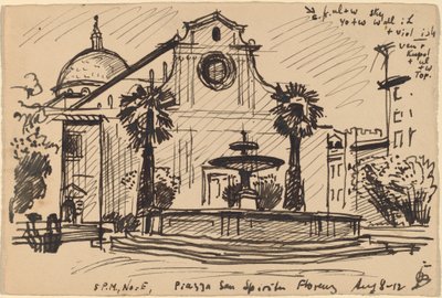 Piazza S. Spirito, Florenz von Oscar F. Bluemner