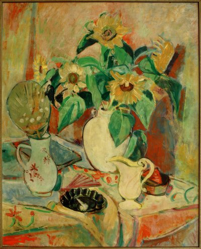 Stilleben mit Sonnenblumen von Oskar Moll