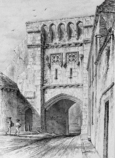 West Gate Winchester, um 1830 von Owen Brown Carter