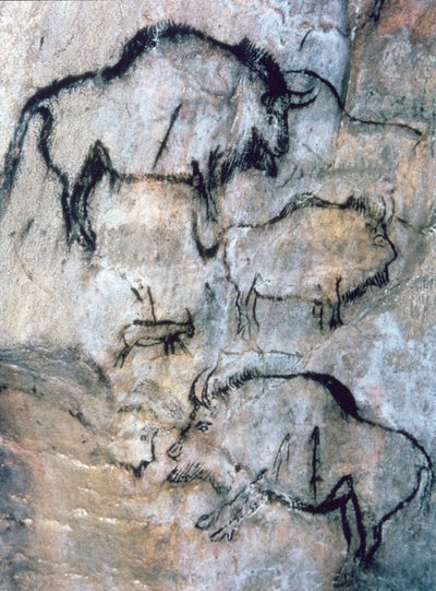 Verletzter Bison, Magdalénien von Paleolithic Paleolithic