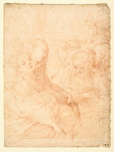 Gruppe von Frauen (recto) von Parmigianino