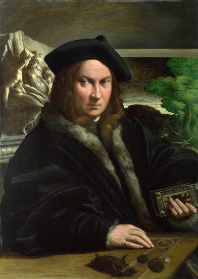 Porträt eines Sammlers, ca. 1523 von Parmigianino