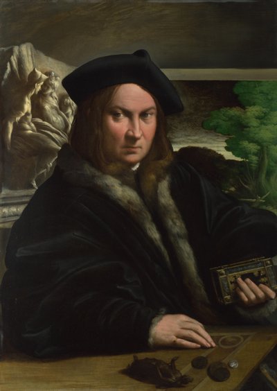 Porträt eines Sammlers, ca. 1523 von Parmigianino