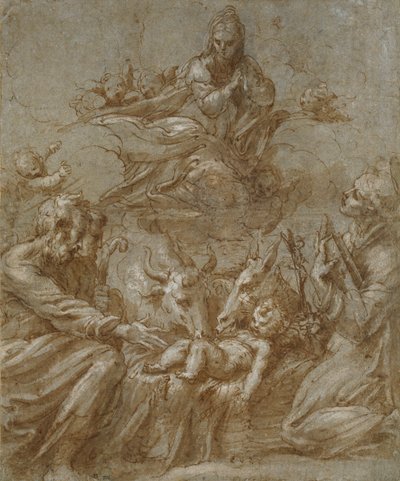 Die Geburt Christi, um 1520er Jahre von Parmigianino