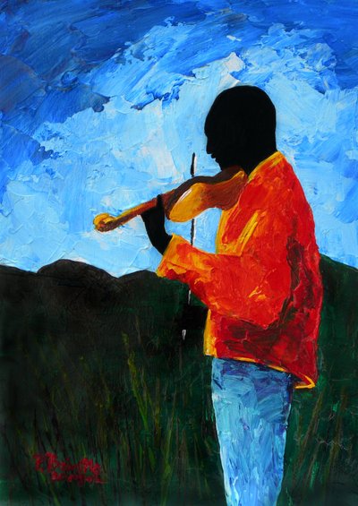 Blaue Noten zum Berg, 2008 von Patricia Brintle