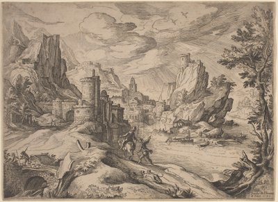 Flusslandschaft mit Reisenden von Paul Bril