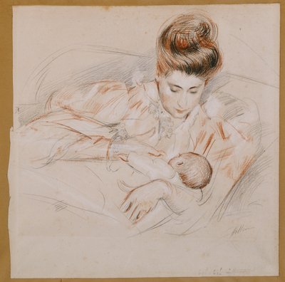 Mutter und Kind von Paul Cesar Helleu