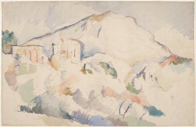 Château Noir und Mont Sainte-Victoire, ca. 1890-1895 von Paul Cézanne