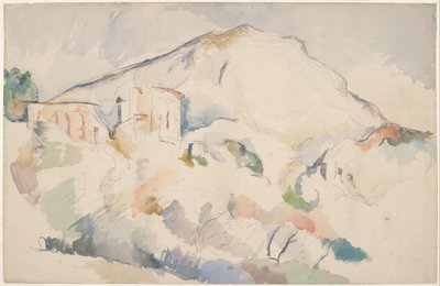 Château Noir und Mont Sainte-Victoire, ca. 1890-1895 von Paul Cézanne