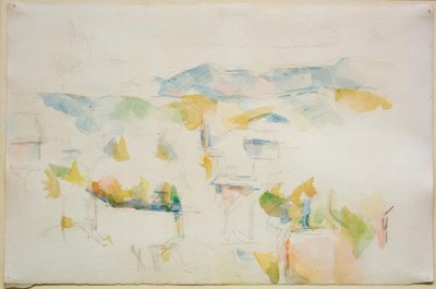 Gebirgige Landschaft in der Umgebung von Aix-en-Provence von Paul Cézanne