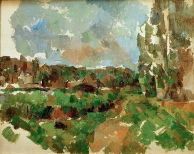 Landschaft am Flussufer von Paul Cézanne
