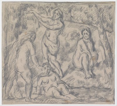 Studie von vier badenden Frauen von Paul Cézanne