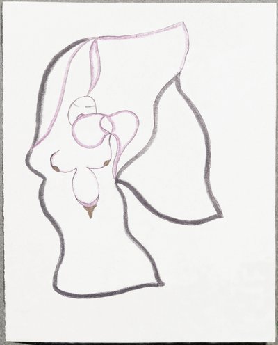 Frau-Blume (Zeichnung) von Paul Eluard
