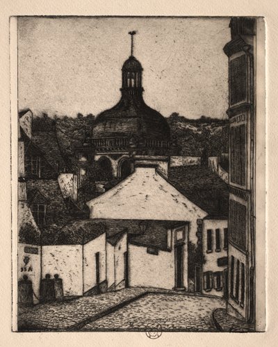 Sechs Radierungen: Notre Dame Straße, Pontoise von Paul Gachet