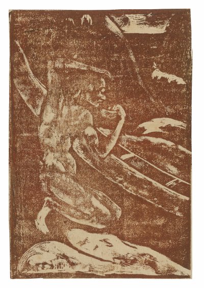 Ein Fischer trinkt neben seinem Kanu von Paul Gauguin