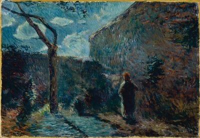 Entlang der Mauer bei Einbruch der Dunkelheit, 1881 von Paul Gauguin