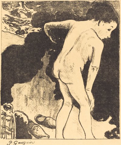 Badende in der Bretagne von Paul Gauguin